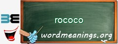 WordMeaning blackboard for rococo